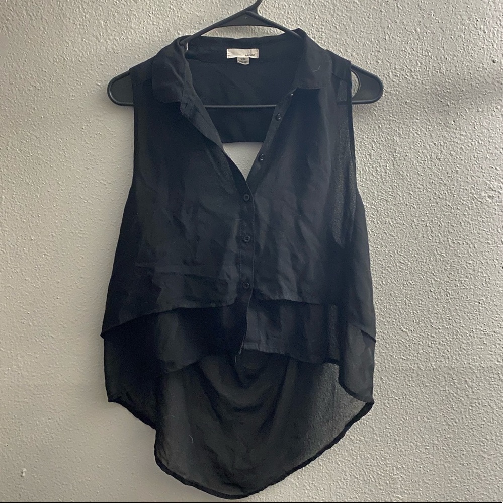 Sleeveless Button Down